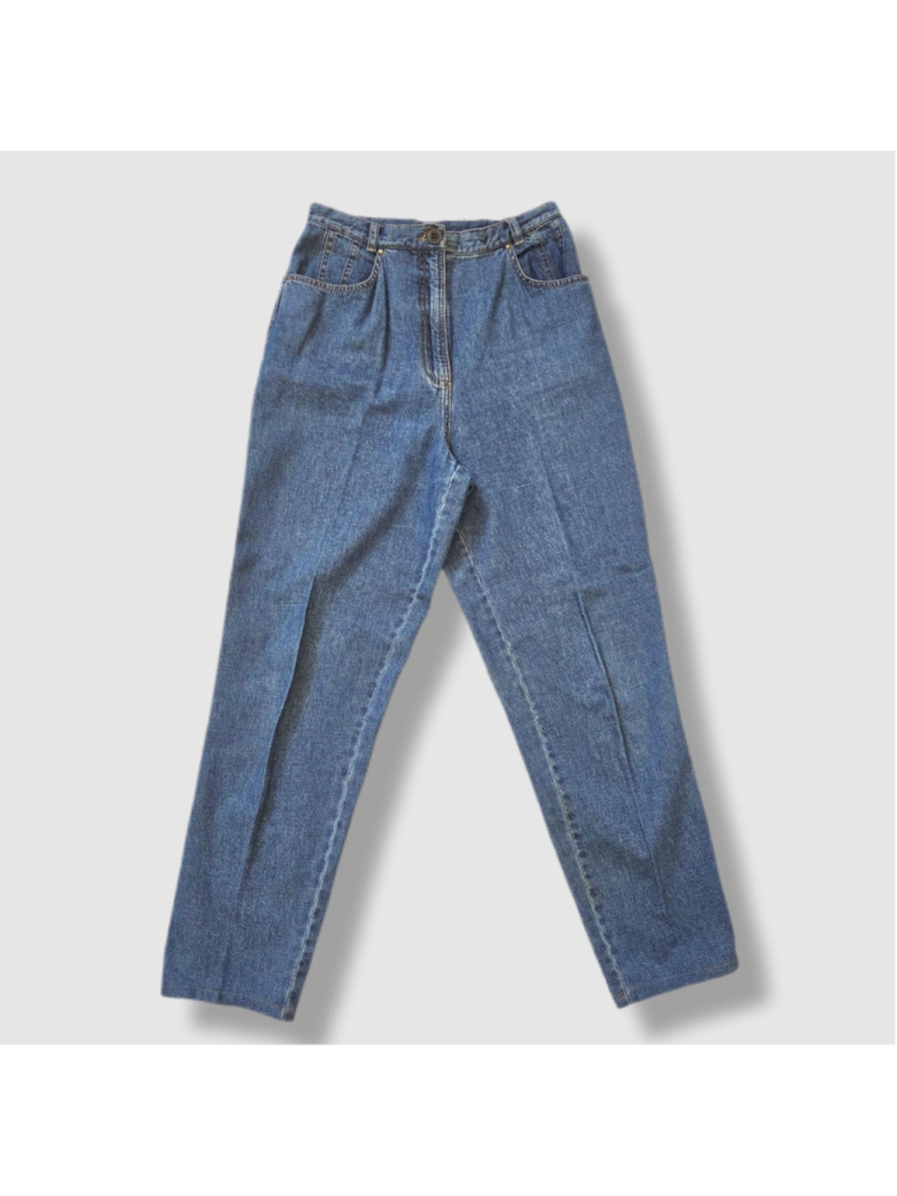 Vintage Leonard Sport Paris Mom Jeans, High Waisted Light Denim, Size 8
